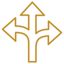 Icon of three arrows